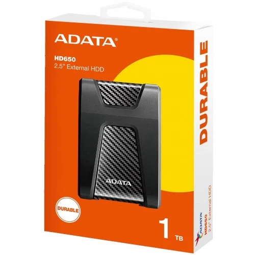 Disque dur externe HDD ADATA DashDrive Durable HD650 1 To 2,5po anti-choc Noir