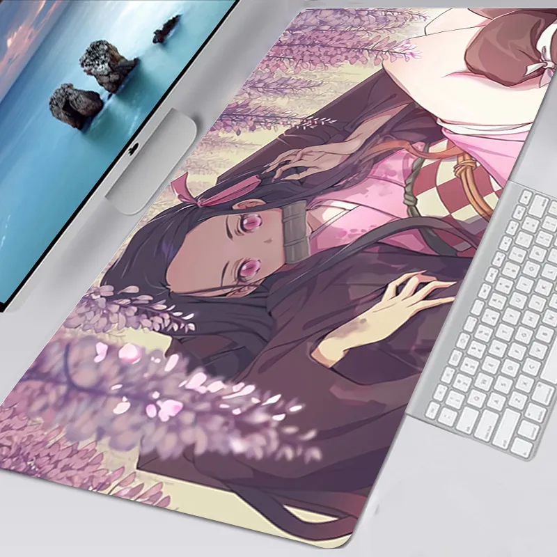 Tapis de souris Demon slayer nezuko avec fleur sakura
