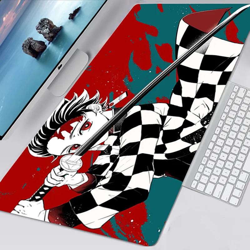 Tapis de souris Demon Slayer Tanjiro mode défense