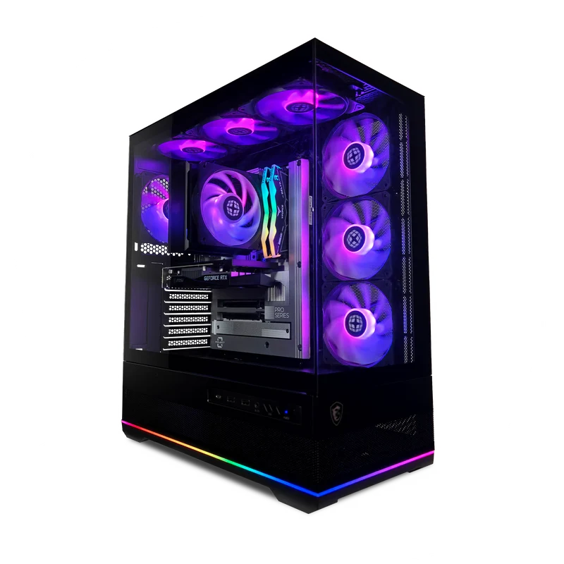 XOTIC PC Project Zero Pano Dark Essential Optimized Gaming PC, Intel Core i5-12400F, GeForce RTX 3050, 32GB RAM, 2TB SSD
