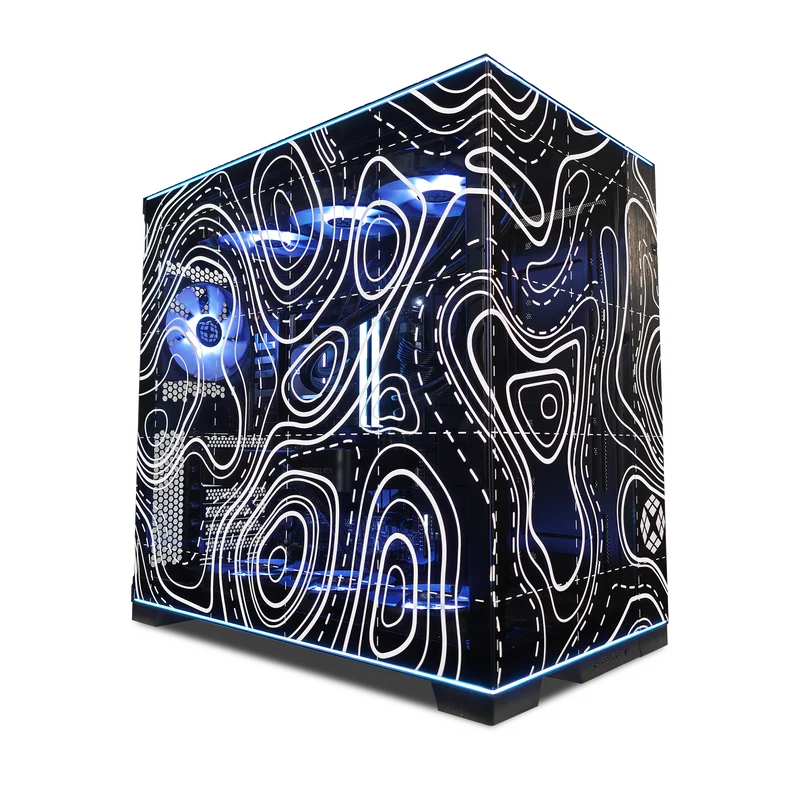 XOTIC PC EVO O11D Topography Dark Gaming PC, AMD Ryzen 7 9700X, NVIDIA GeForce RTX 5070, 32GB DDR5, 2TB SSD