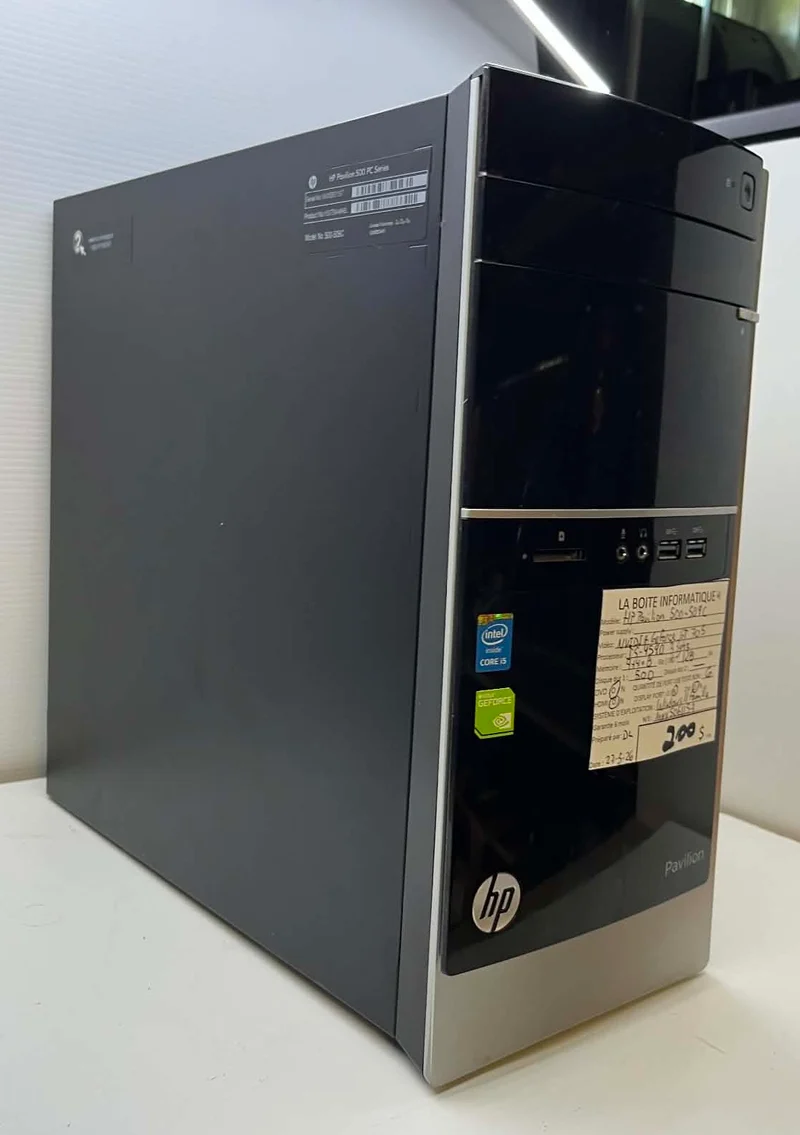 PC HP Pavilion 500-509C i5-4590 8Go RAM SSD 128Go HDD 500Go GeForce GT 705 HDMI DVD Windows 11