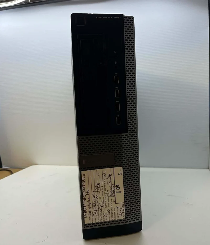 PC Dell OptiPlex 990 SFF Intel i5-2400 8Go RAM SSD 128Go HDD 500Go DVD Windows 11 Wi-Fi Bureau École