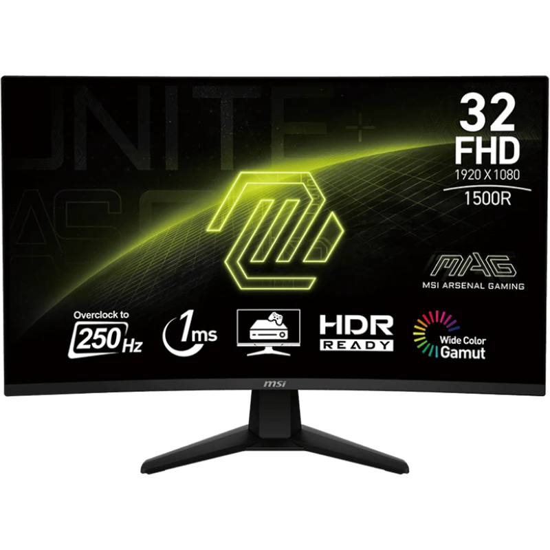 MSI MAG 32C6X - 31.5" FHD, 1920 x 1080, 250Hz, Gaming Monitor