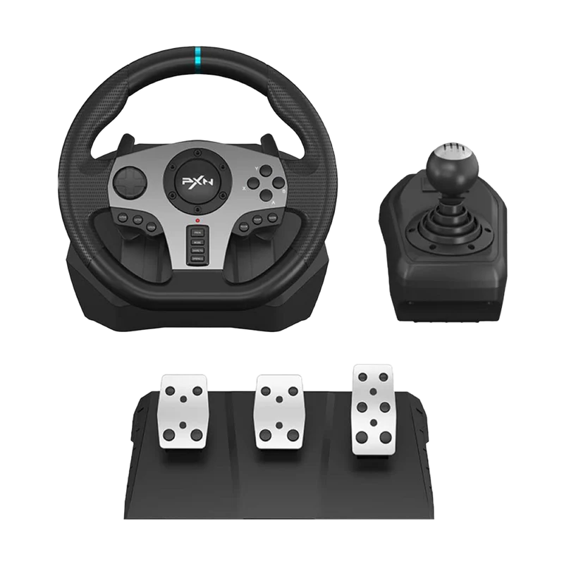 PXN V9 Universal USB Sim Racing Wheel with 3 Pedals and Shifter
