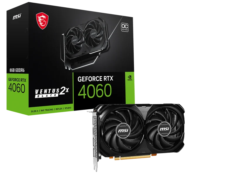 MSI GeForce RTX 4060 Ventus 2X BLACK 8G OC