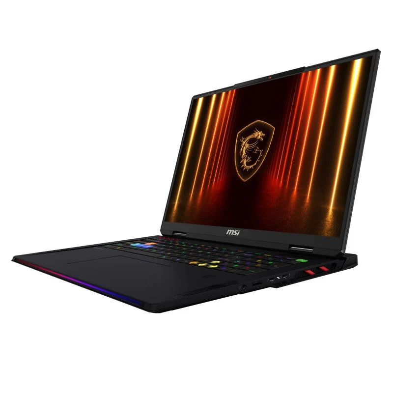 MSI Raider 18 HX AI A2XWJG-827FR Intel Core Ultra 9 285HX Ordinateur portable 45,7 cm (18") UHD+ 32 Go DDR5-SDRAM 2 To SSD NVIDIA GeForce RTX 5090 Wi-Fi 7 (802.11be) Windows 11 Pro Noir