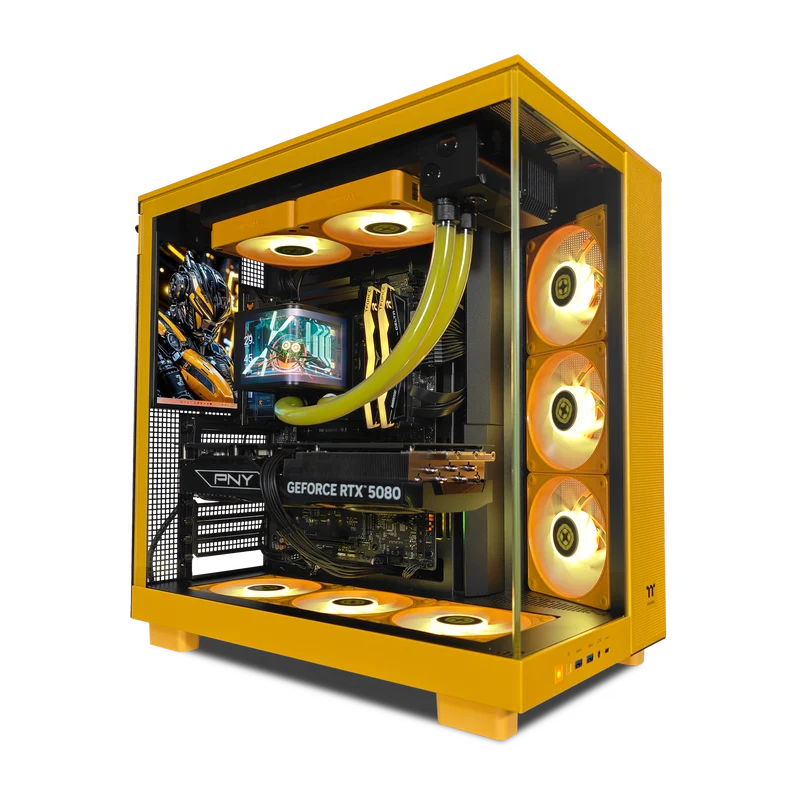 XOTIC PC 380 Bumblebee Optimized Gaming PC, AMD Ryzen 7 9800X3D, NVIDIA GeForce RTX 5080, 32GB RAM, 2TB SSD