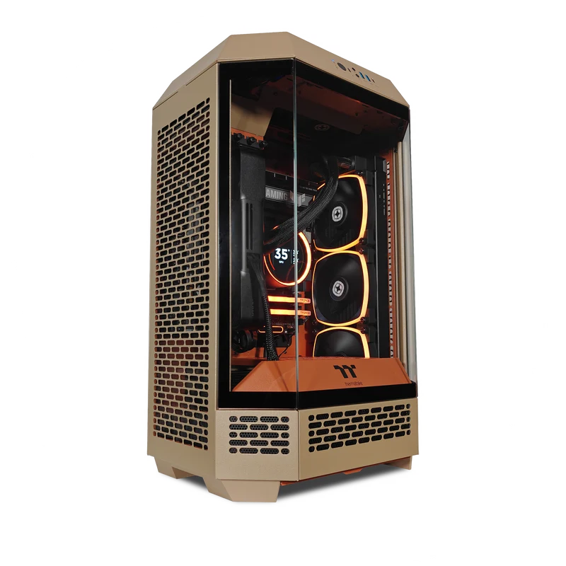 XOTIC PC Thermaltake Tower 300 Sandstorm Optimized Gaming PC, Intel Core Ultra 7 265K, NVIDIA GeForce RTX 5070, 32GB RAM, 2TB SSD
