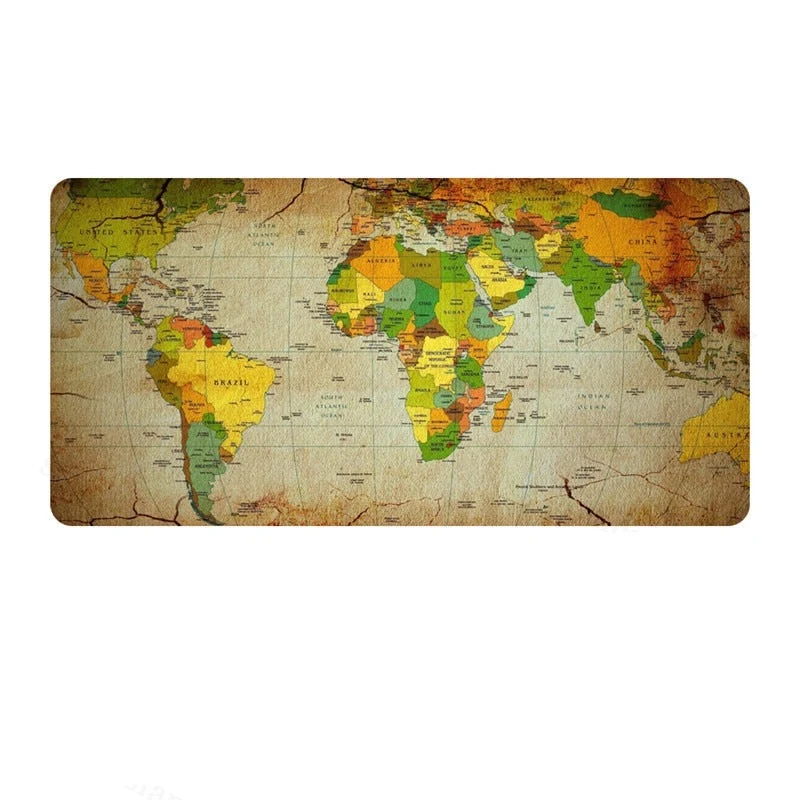 Tapis de souris XXL ancienne carte du monde