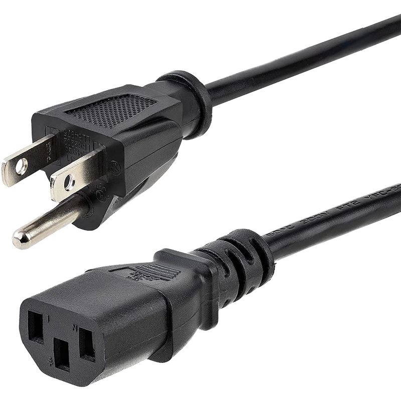 XOTIC PC Desktop Power Cable 3 Pin Connector Universal Power Cord