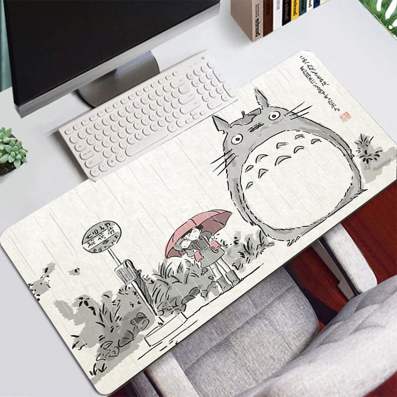 Tapis de souris XXL Kawaii temps pluvieux