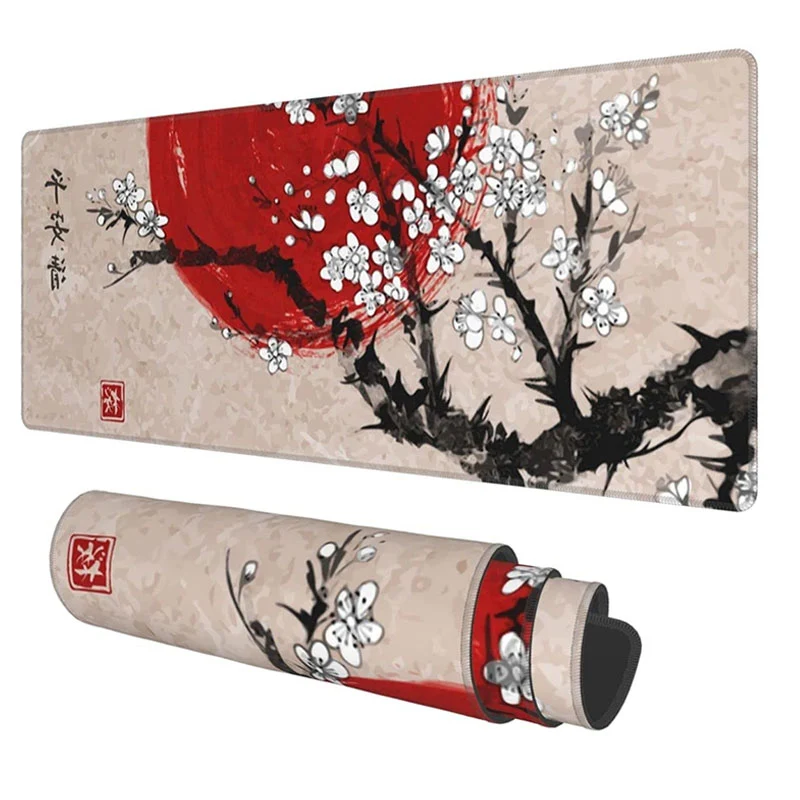 Tapis de souris XXL Fleur de cerisier blanche