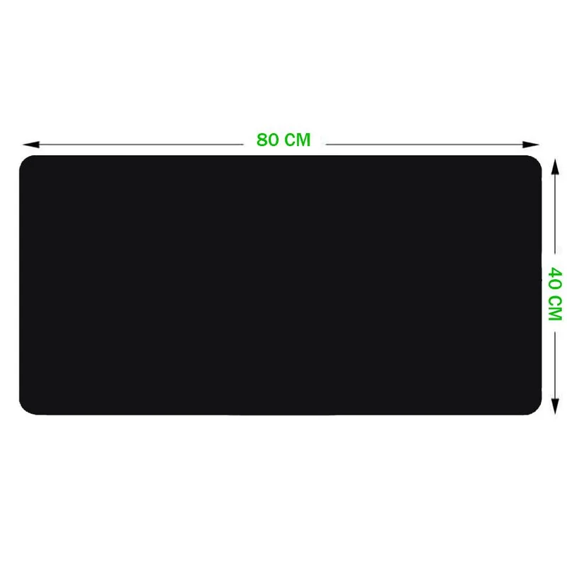 Tapis de souris noir 80x40 cm