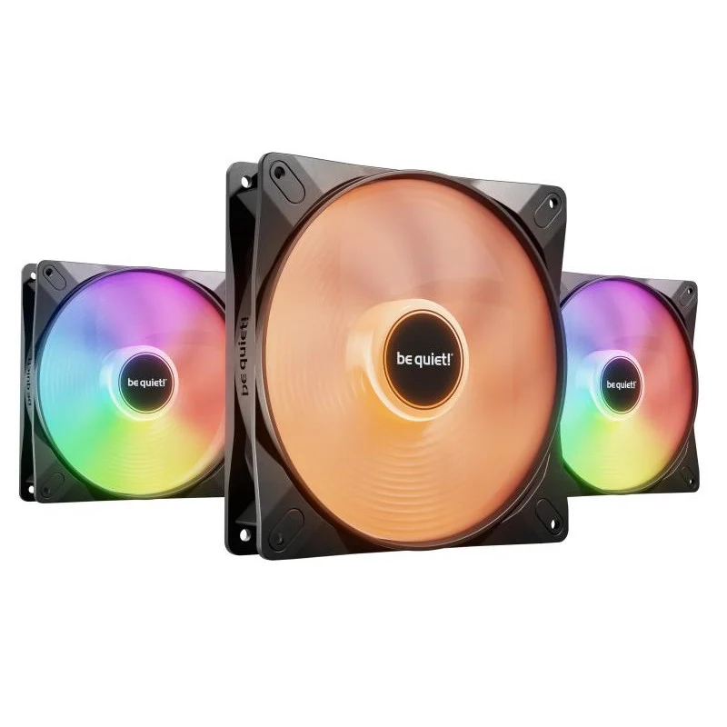 be quiet! Light Wings LX 140 mm PWM | Ventilateur PC ARGB high-speed, Pack de 3