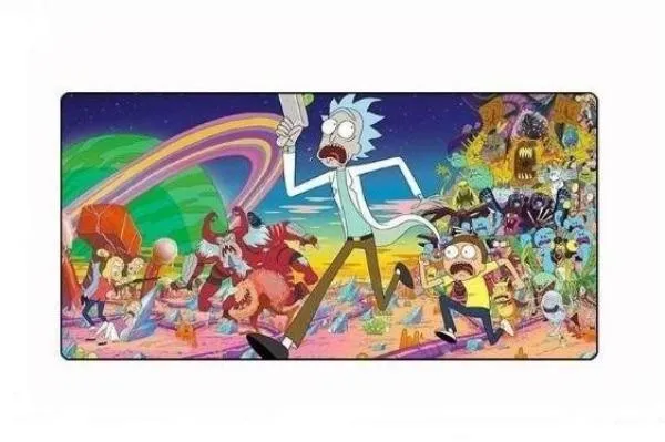 Tapis de souris manga Rick et Morty Course Poursuite