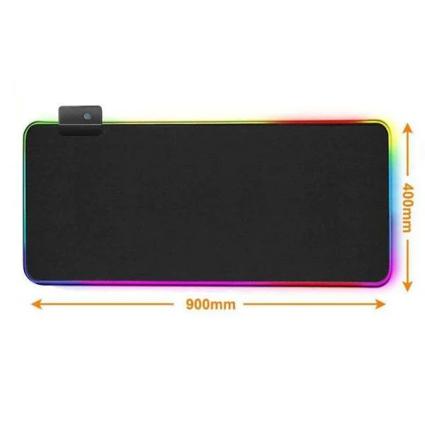 Tapis de Souris RGB XXL Gaming Noir