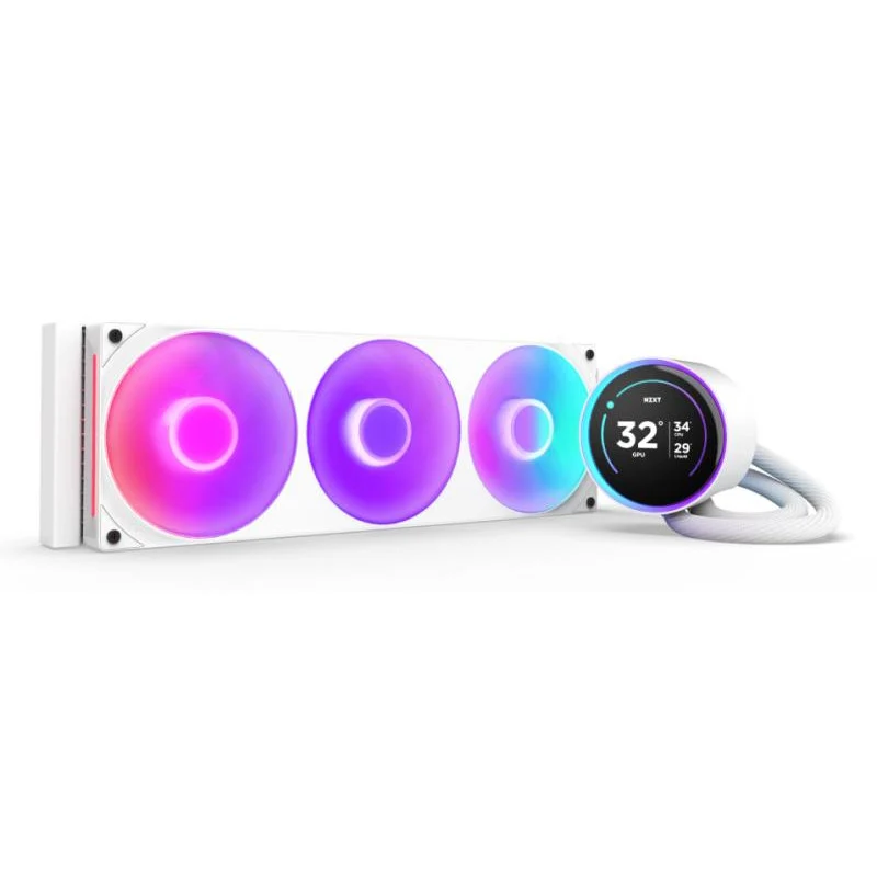 NZXT Kraken Elite 360 RGB Processeur Refroidisseur de liquide tout-en-un 12 cm Blanc 1 pièce(s)