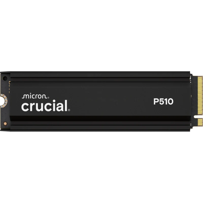 CRUCIAL P510 1TB PCIe Gen5 NVMe 2280 M.2 SSD with heatsink