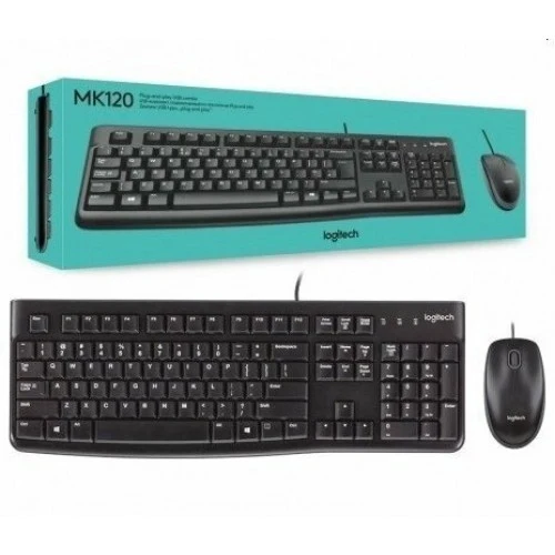 Ensemble clavier et souris Logitech MK120 filaire USB NEUF