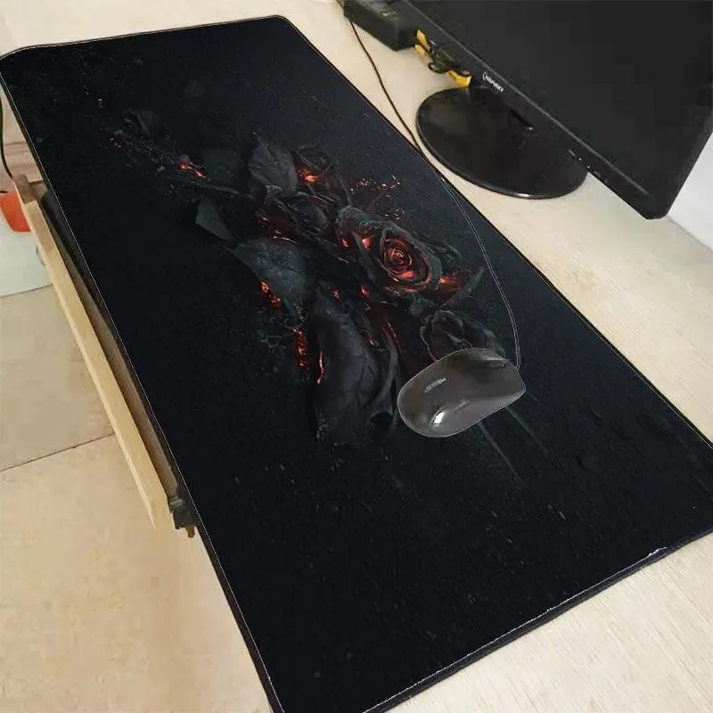 Tapis de Souris XXL Fleurs de Feu