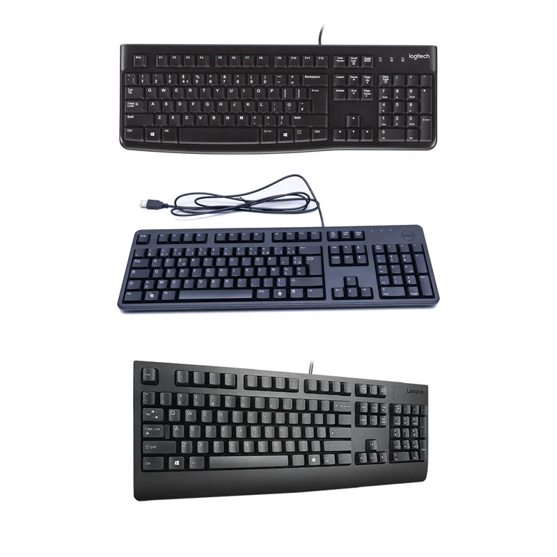 Clavier d'occasion QWERTY orignal de Marque : HP - Logitech - Dell - Fujitsu