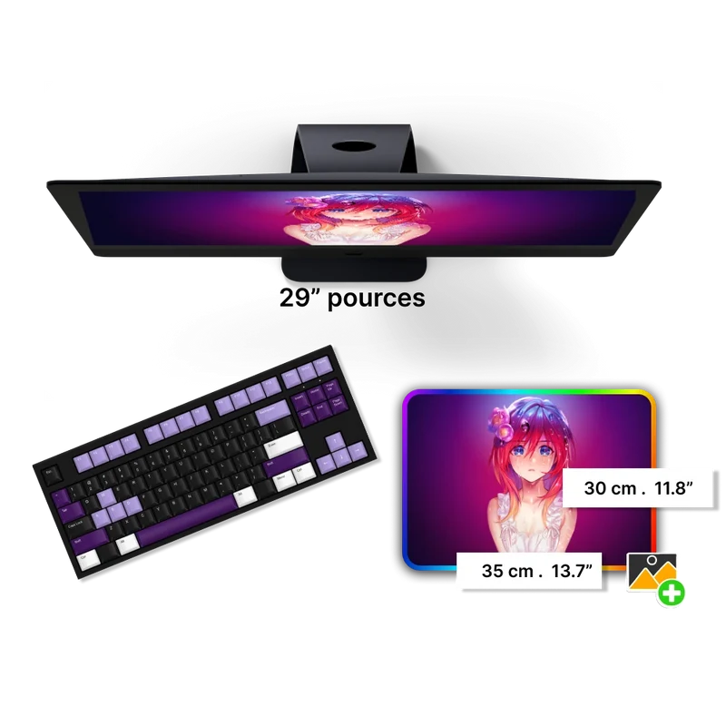 Tapis de Souris Personnalisable RGB 35x30 cm