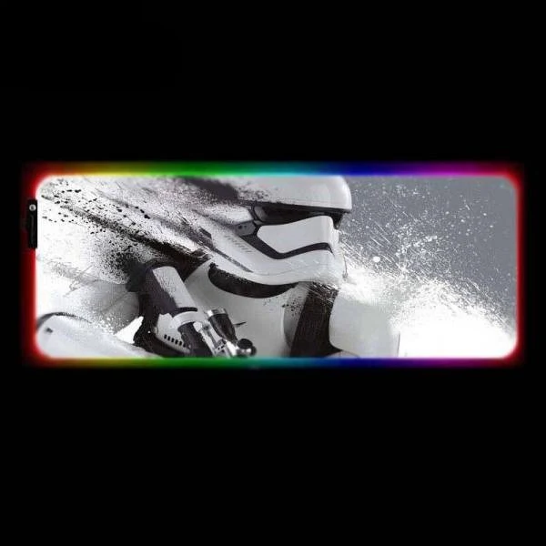 Tapis de souris XXL Rgb stormtrooper blanc