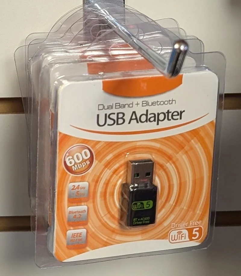 Adaptateur réseau USB 2 en 1 WiFi 600 Mbps et Bluetooth 4.2