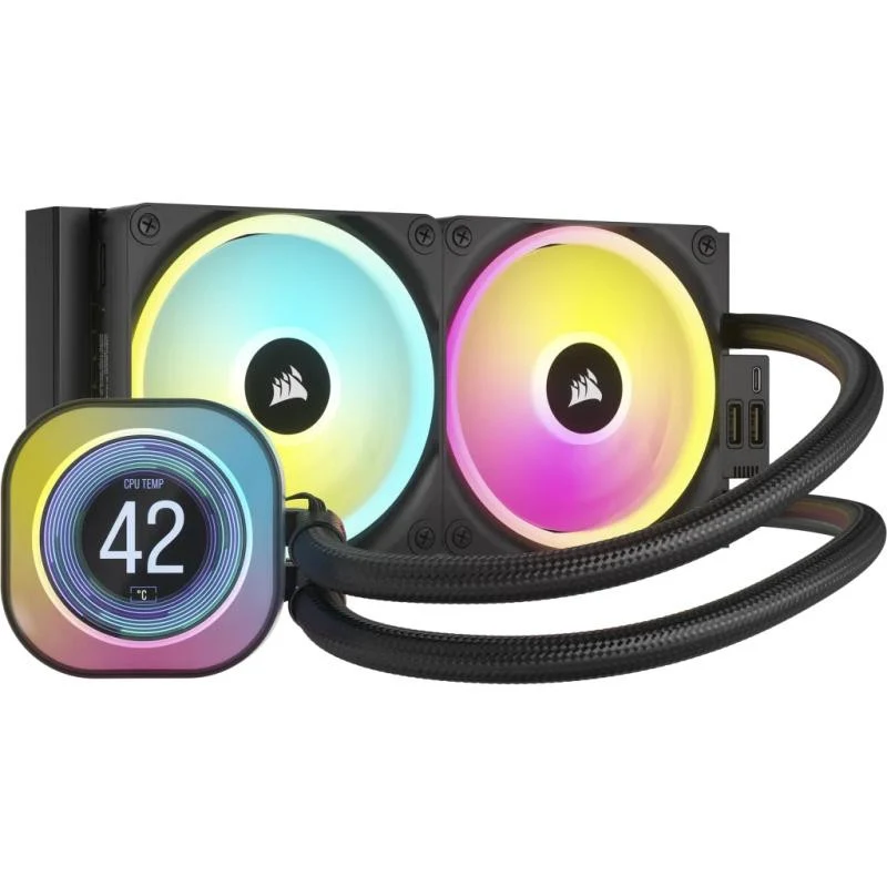 Corsair CW-9061007-WW système de refroidissement d'ordinateur Processeur Refroidisseur d'air 12 cm Noir 2 pièce(s)