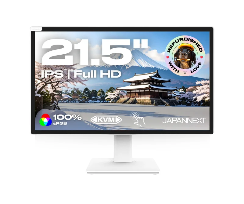 Écran PC Bureautique Tactile | 21,5" | IPS | Full HD | Hub USB | KVM (Reconditionné)