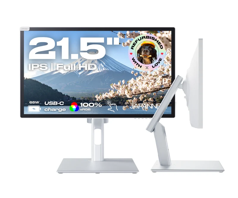 Écran PC Bureautique Tactile | 21.5" | IPS | Full HD | KVM | USB-C (+charge 65W) | Pied ergonomique articulé (reconditionné)