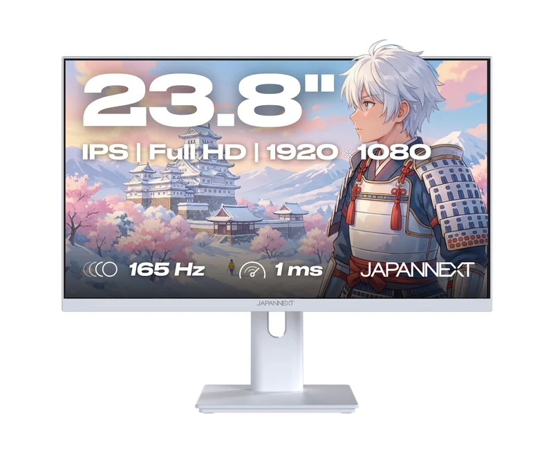 Écran PC Gaming | 23,8" | IPS | Full HD | 165Hz | Pastel Blanc