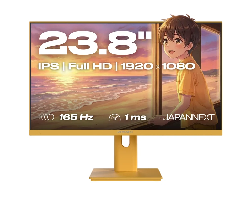 Écran PC Gaming | 23,8" | IPS | Full HD | 165Hz | Pastel Jaune