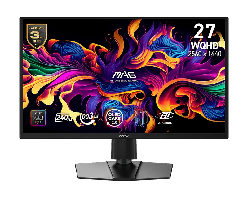 Écran PC 26,5" MSI MAG 272QP QD-OLED X24 - QHD 240 Hz, 0,03 ms, HDMI 2.1