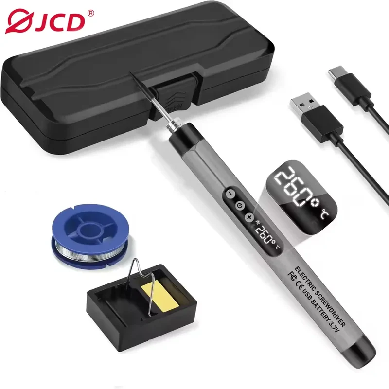 Fer à souder sans fil USB-C JCD C200 — réglable 300 à 450 °C