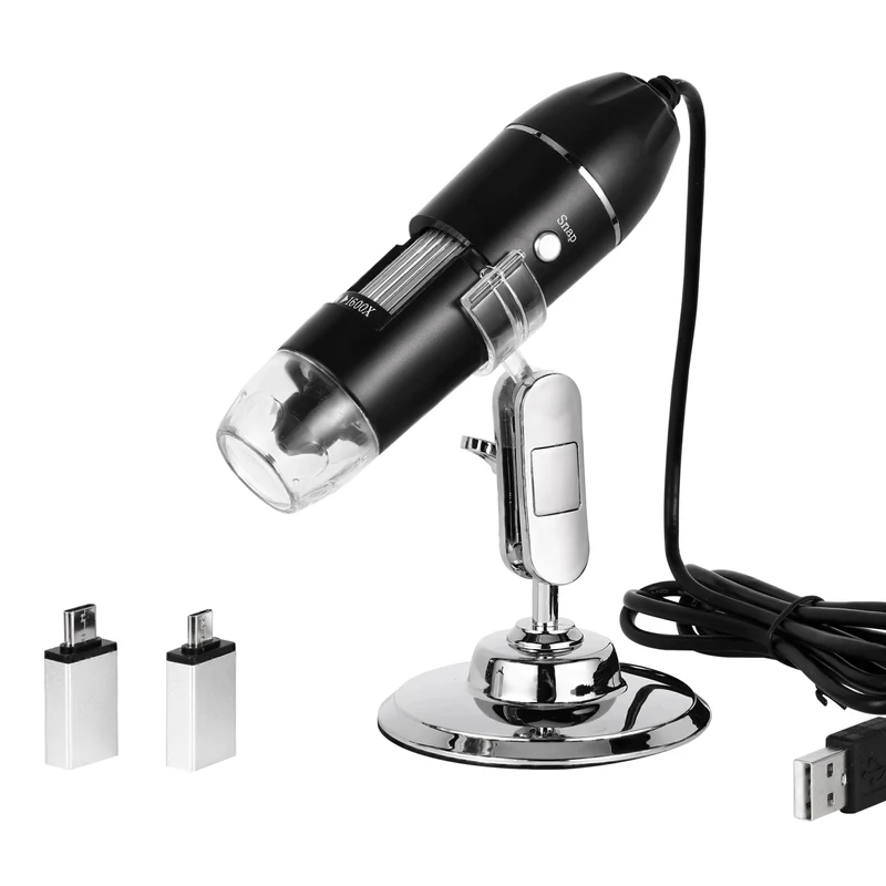 Microscope numérique USB pour soudure — 8 LED, capteur 1080p