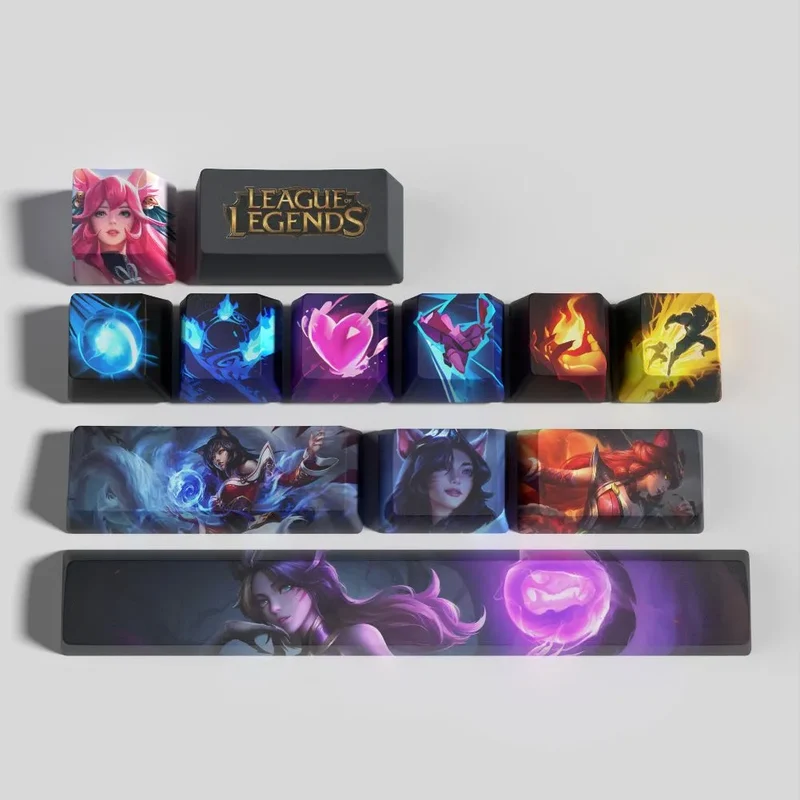 Keycaps Ahri League of Legends – profil OEM pensé pour les longues sessions