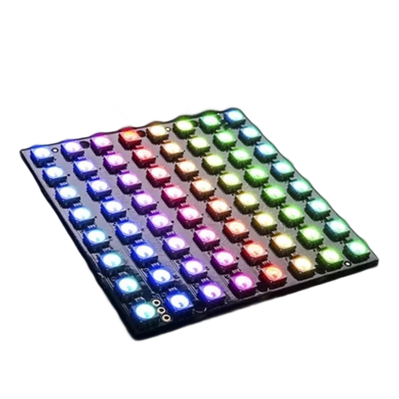 Matrice LED RGB 8x8 WS2812 — 64 pixels adressables, pixel art DIY