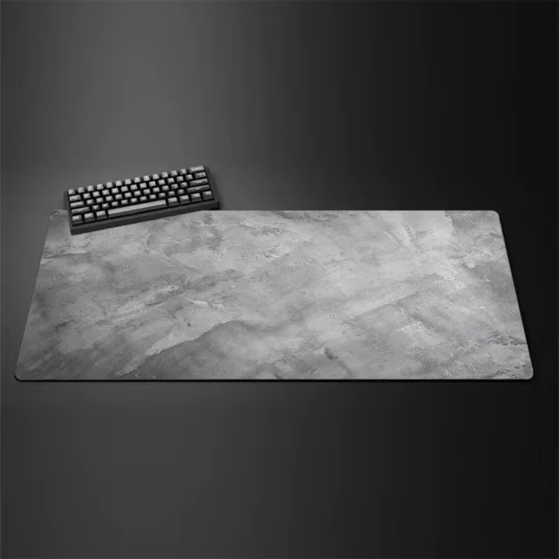 Tapis de souris XXL série grise — bords surjetés, base caoutchouc