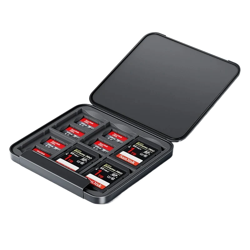 Étui de rangement cartes microSD et SD — antichoc, résistant à l'eau