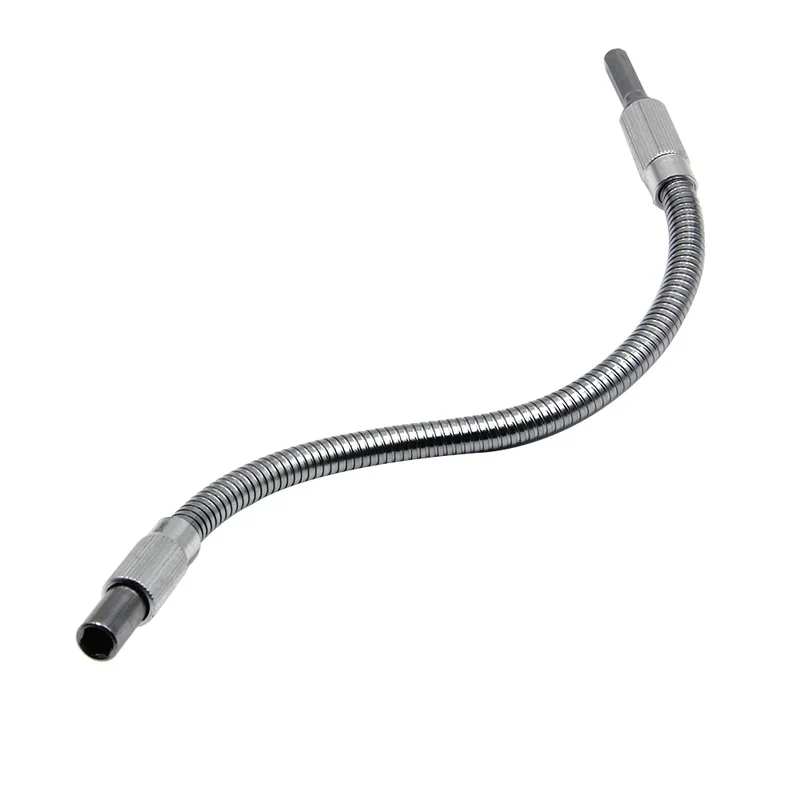 Arbre flexible 300 mm pour embouts 6,35 mm — vissage en angle