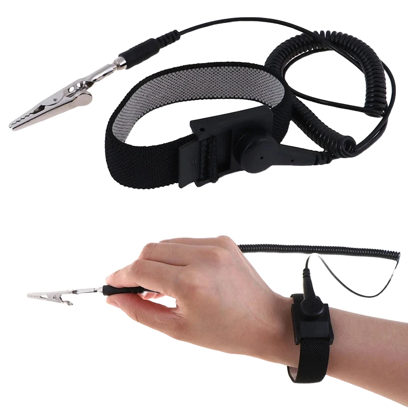 Bracelet antistatique ESD réglable — cordon de mise à la terre 1,8 m