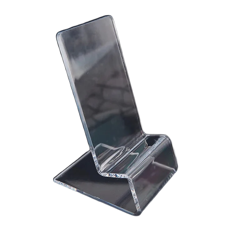 Présentoir acrylique transparent — console portable et smartphone