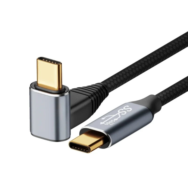 Câble USB-C coudé 90° 100 W — charge et données pour console portable