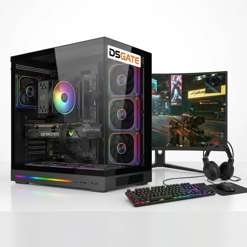 Pack DSGate Premium DD - AMD Ryzen 7 5700X - RTX 5060 - 32 Go DDR4 - SSD 1 To + Écran 24,5'' 165 Hz + Combo