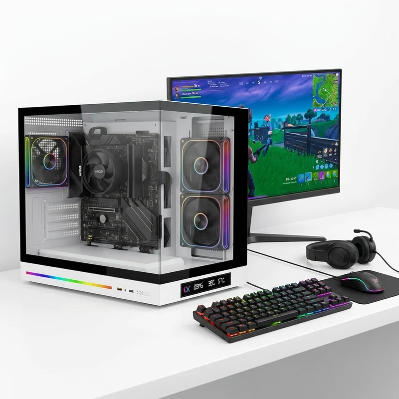 Pack DSGate DGT Arctic - AMD Ryzen 5 5600GT - Vega 7 - 16 Go DDR4 - SSD 512 Go + Écran 24'' + Combo gaming