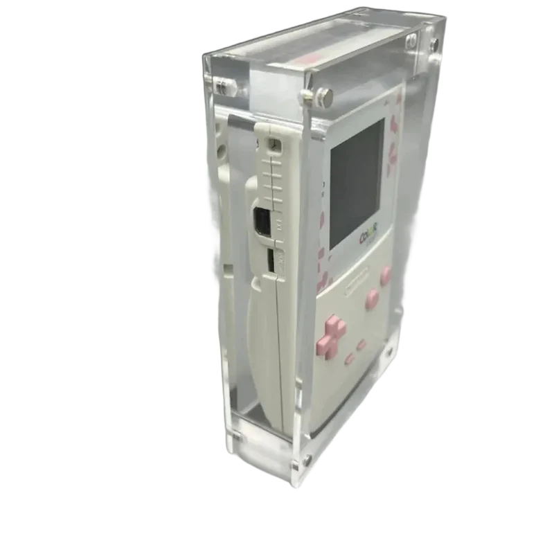 Vitrine acrylique Game Boy Color — capot magnétique anti-poussière