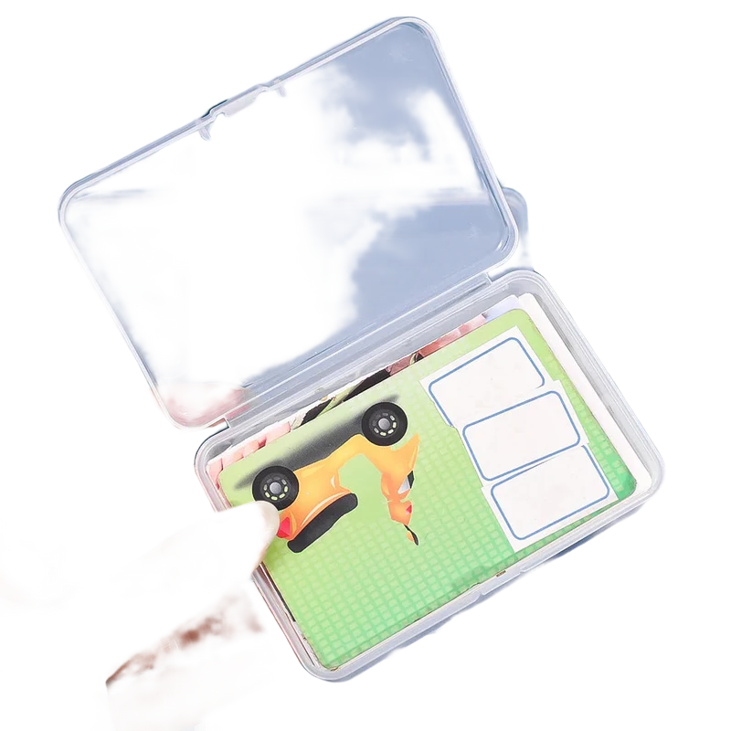 Boîtes de rangement transparentes pour cartes de jeu — lot de 3 ou 10