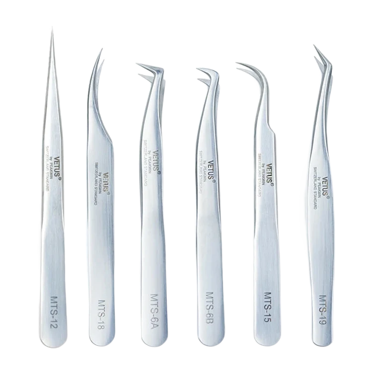 Pincette de précision ESD — acier inoxydable, pointe extra-fine